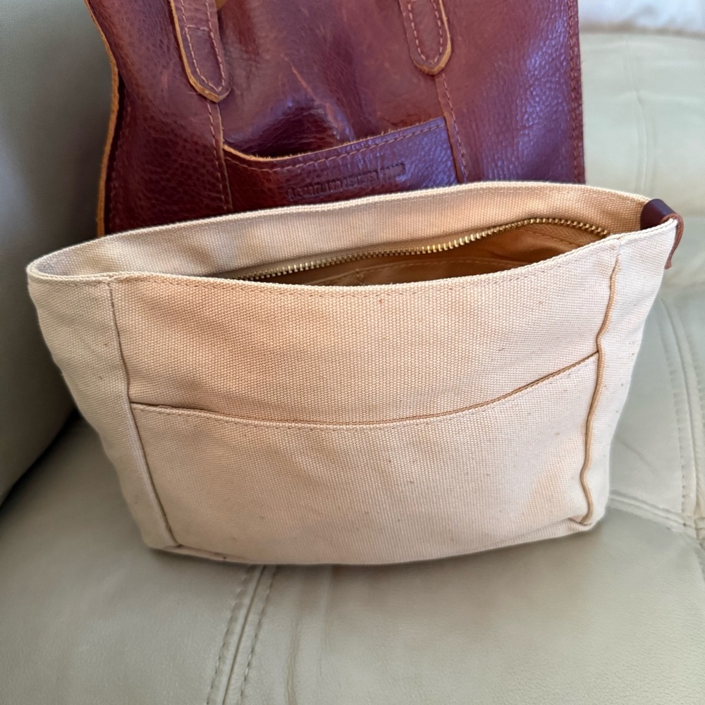 Portland leather canvas purse organizer - Picture 4 of 6